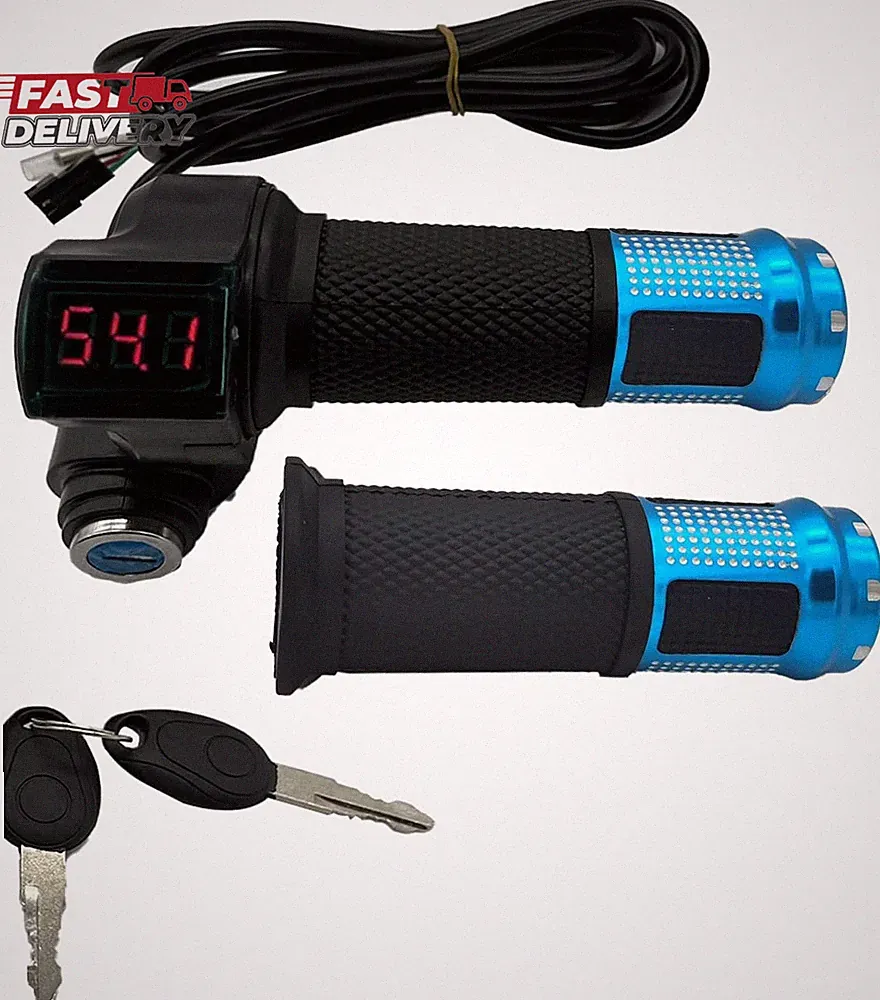 1 Pair Ebike Throttle Grip, Universal Electric Bicycle Scooter Twist Handlebar w