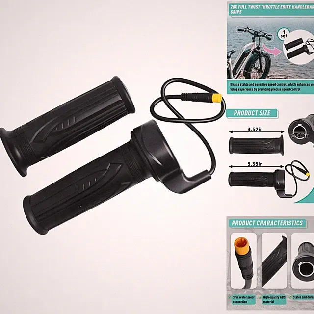 20X Full Twist Throttle Grip 12V-72V for Ebike Electric Scooter Mountain Bike