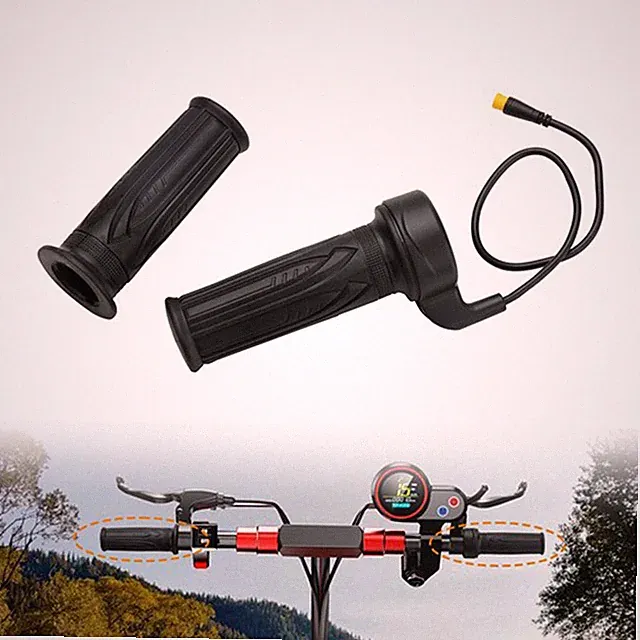 3 Pin Full Twist Throttle Handlebar Grip 12V-72V For Electric Bicycle Scooter