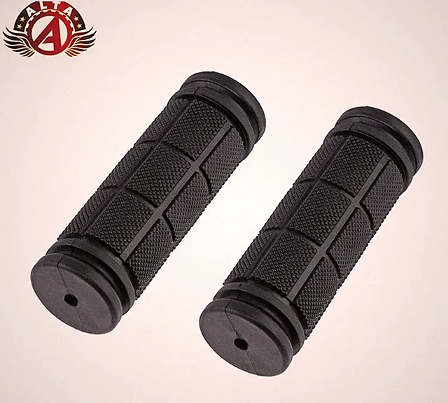 ALTA Bicycle Grid Pattern BMX/MTB Shifter Grips –Black Kraton Rubber 7/8" x 85mm