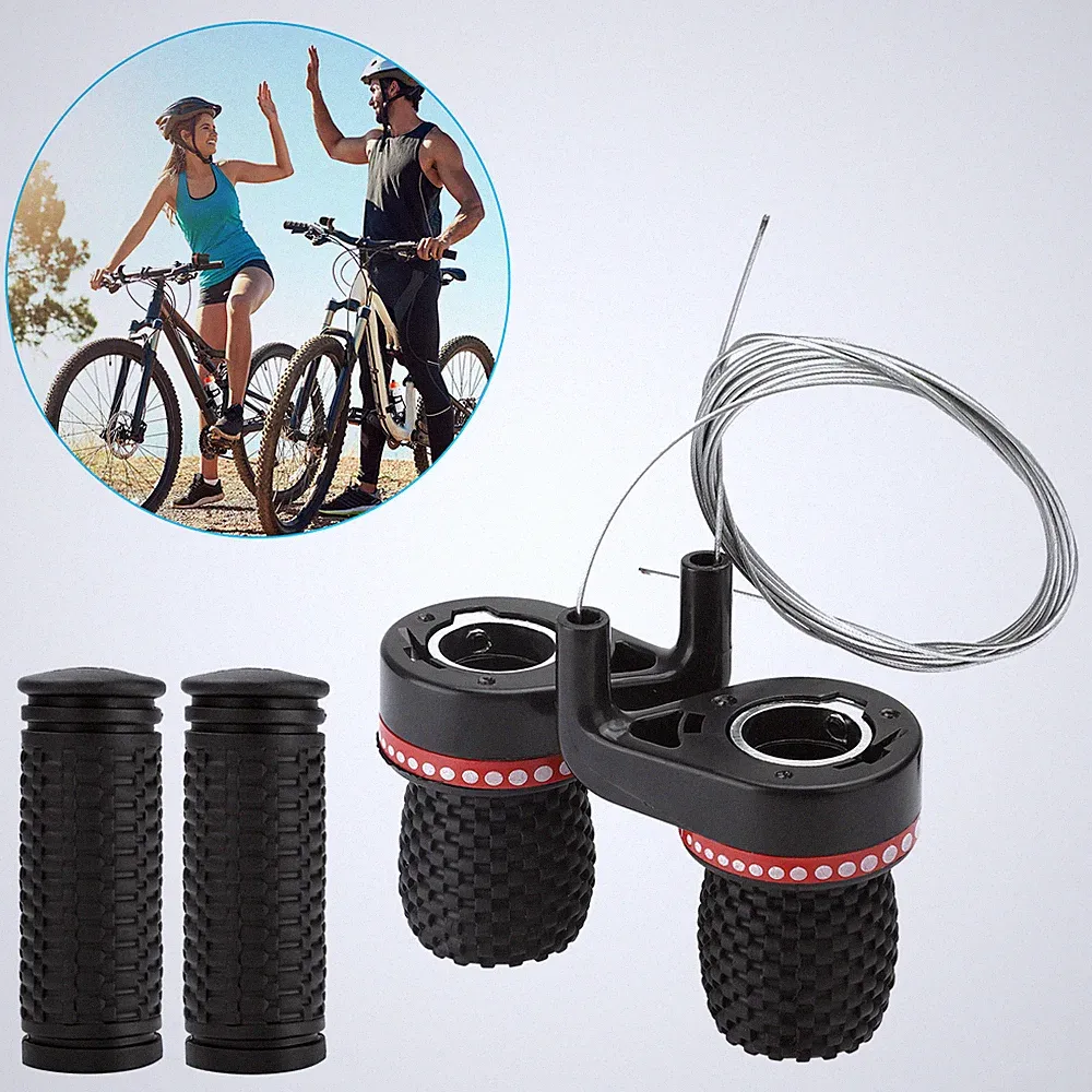 Bicycle Shift Levers Mountain Bike Handlebar Twist Grip Handle Gear Shifter Set