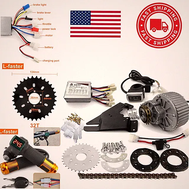 Bike Conversion Kit 450W for Urban Riding Lightweight with Twist Grip Throttle