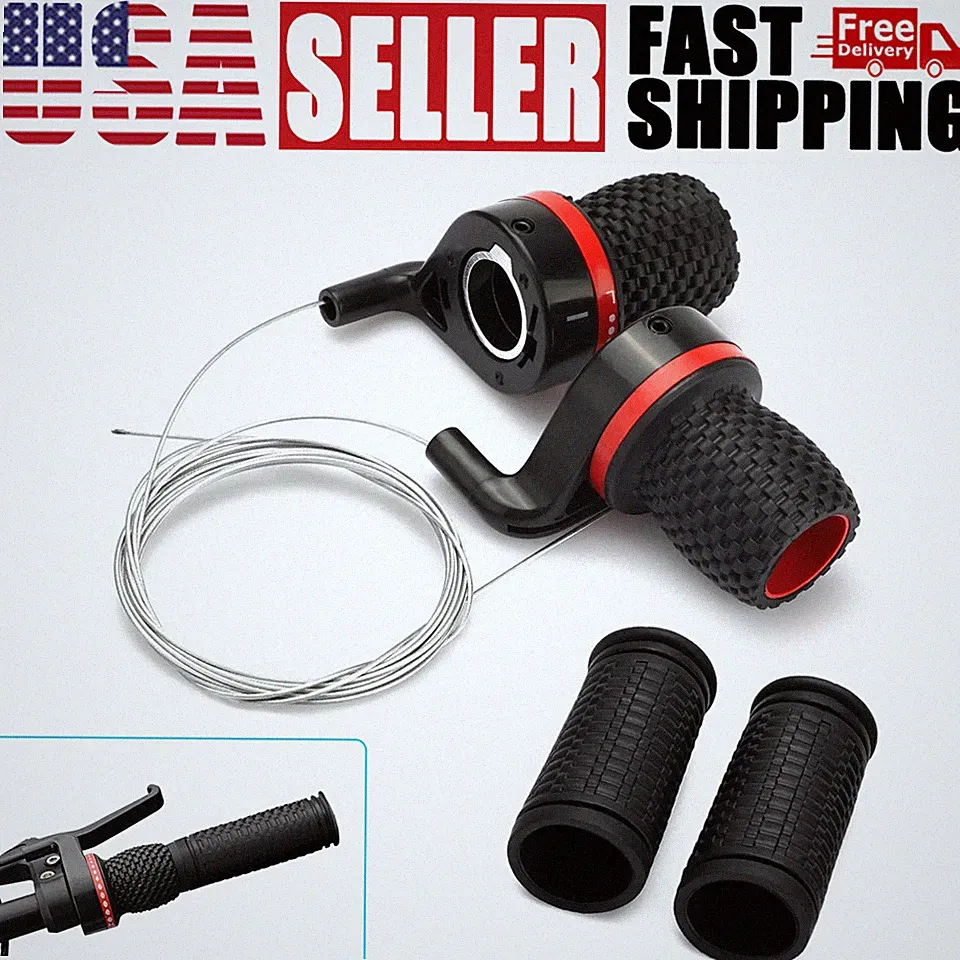 Bike Twist Grip Gear Shifter Bicycle Shift Levers Speed Handlebar