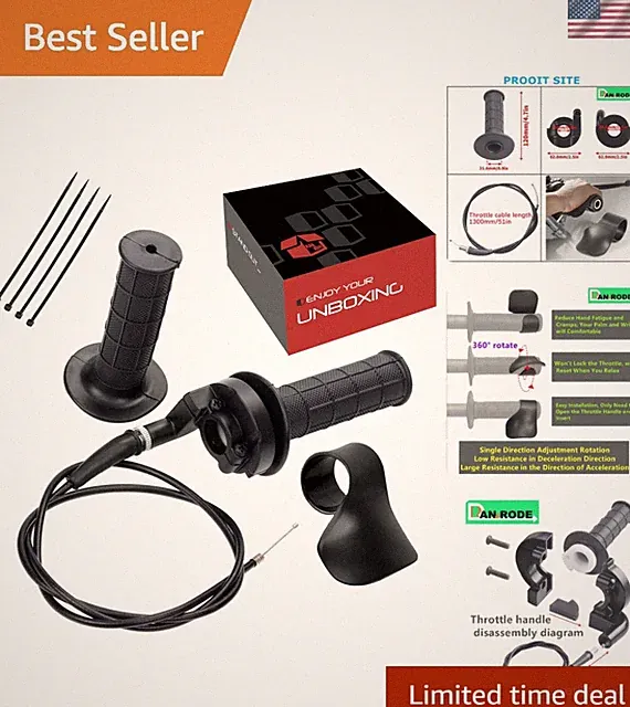 Comfort & Control: Throttle Assembly for Tough Terrain Bikes - 22mm Twist Design