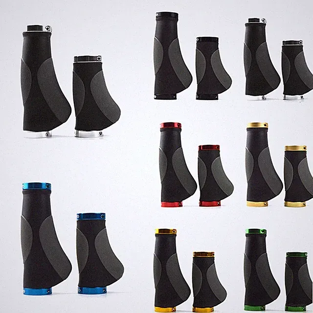 Ergonomic Long & Short Bicycle Handlebar Grips in Rubber & Alu for Twist Shifter