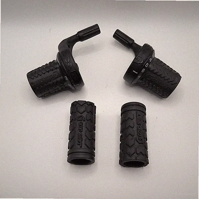 Grip Shift 400 Shifter Set Black 22.2mm 3x7 Speed MTB Hybrid Vintage Bike