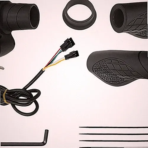 Hallf Twist Throttle Grip with 2 Keys Compatible with Electric Bike Throttle Smo