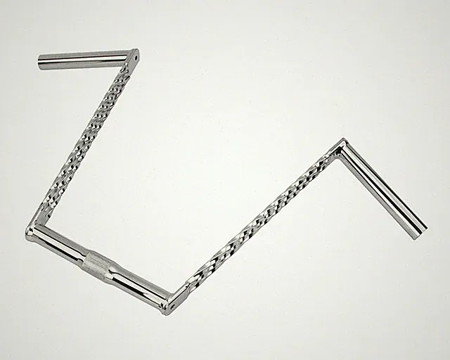 LOWRIDER 12” Triple Twisted Square Handlebar Chrome 1” Clamp 25.4mm Cruiser Bike