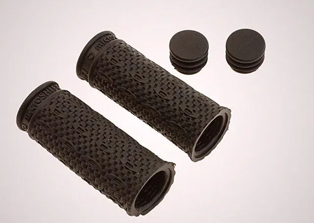 MicroSHIFT Grips Pair 85mm For Grip/ Twist Shifters Black w/ End Caps NEW NOS