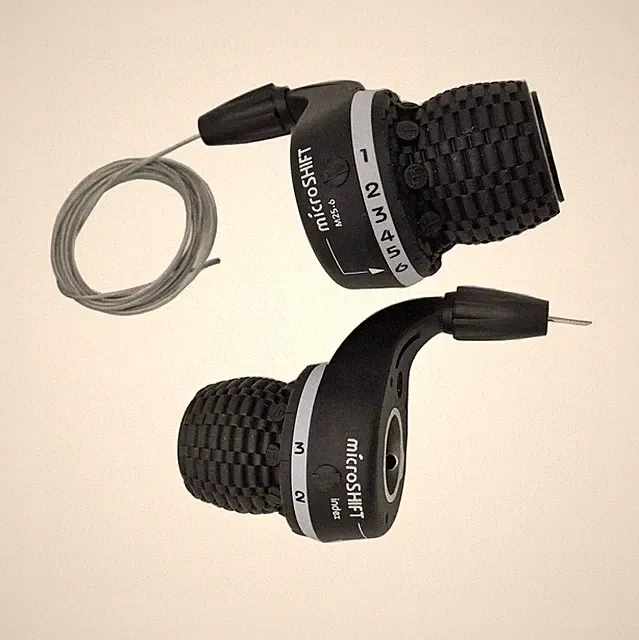 Microshift MTB Bike Bicycle Twist Grip Gear MS25-6 Shifters Levers 3X6 Speed DIP