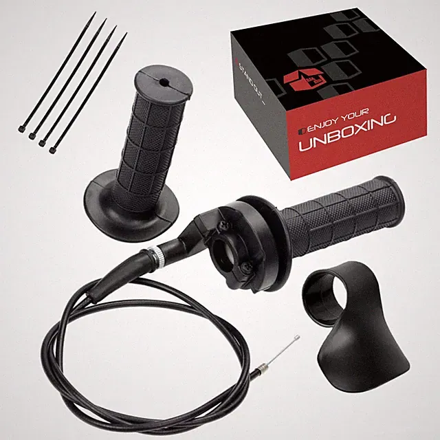 Mini Bike Throttle Assembly Twist Grip Cable 51 Inch For 7/8 Inch Handlebars