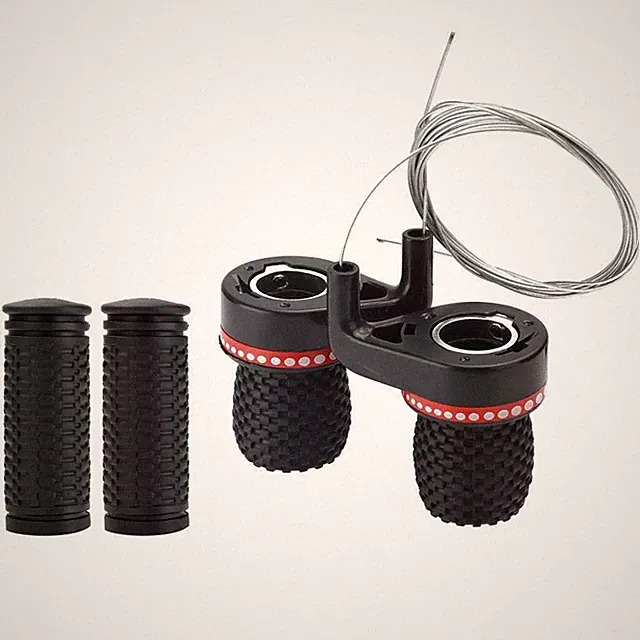 Mountain Bike 18/21 Speed Twist Gear Shifter Set Handlebar Grips Cables Bicycle