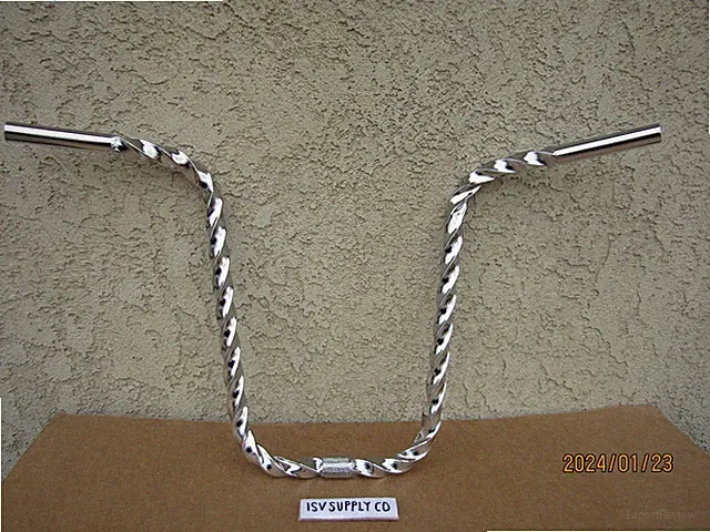 NEW CHROME LOWRIDER BICYCLE SQUARE TWISTED HANDLEBAR FOR 20'' LOWRIDER, TRICYCL