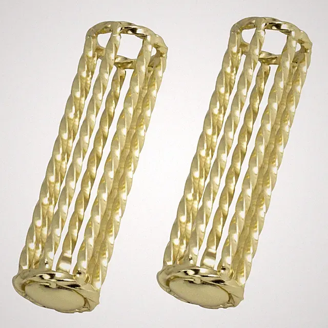 OG Lowrider Classic Twisted Gold Handlebar Bicycle Grips Cruiser Custom Bike