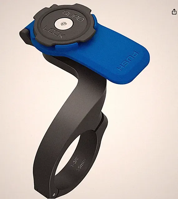 Quad Lock Out Front Handlebar Bicycle Phone Mount (V3) for iPhone, Galaxy,Pixel