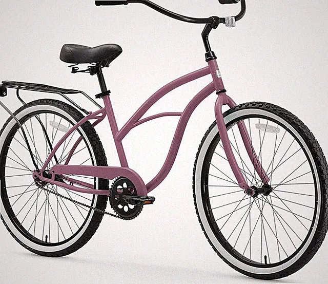 Stylish Step-Through Cruiser: 21-Speed Aluminum Women's Bike with Rear Rack