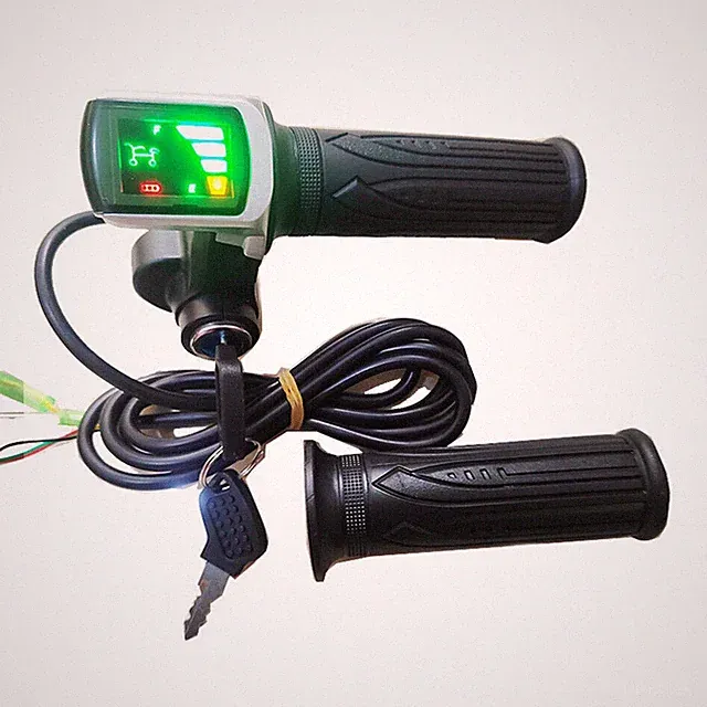 Twist Throttle 36-48V E-Bike Electric Scooter Bicycle Grip Handlebar LED Display