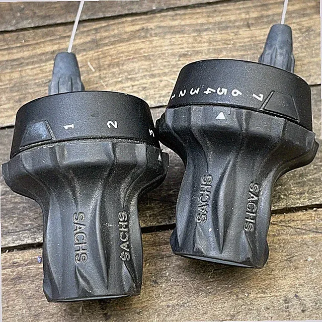 Vintage Sachs Grip Twist Shifter Set 7 Speed 3x7 Speed MTB Hybrid City Bike 7s